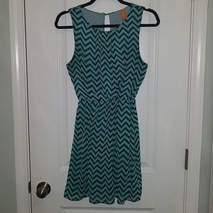 Blue chevron dress